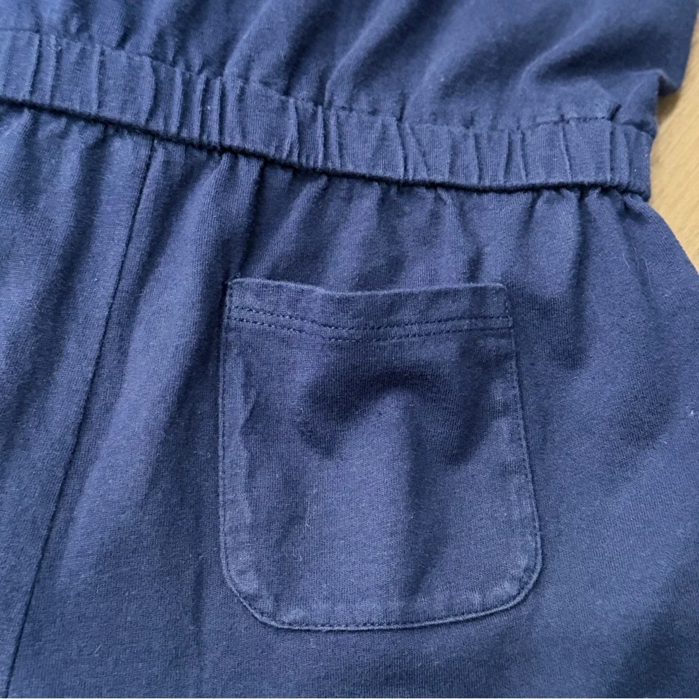 Polo Ralph Lauren Girls Navy Blue Cotton Jersey Pony Romper Girls M 8-10 - Picture 7 of 8